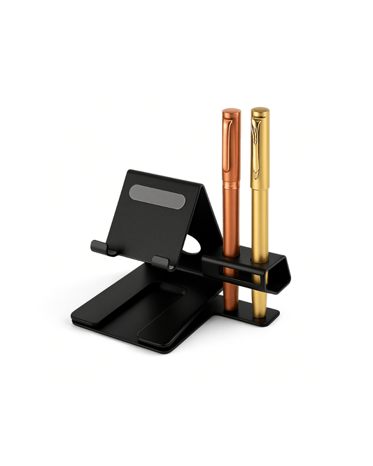 3 in 1 Mobile Stand, Cardholder & Penholder – Black