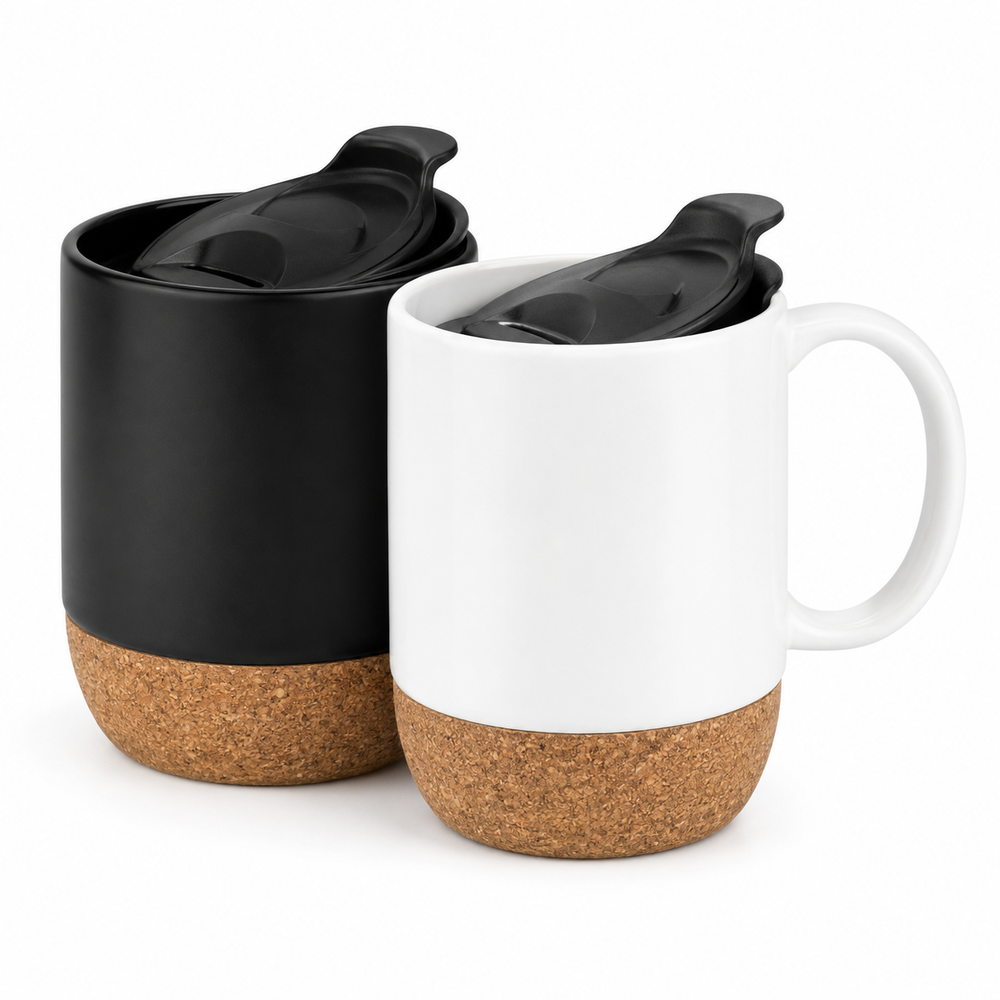 Ceramic mug with cork bottom 400ml