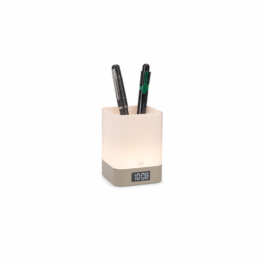 Clock With ambient light and desk organiser