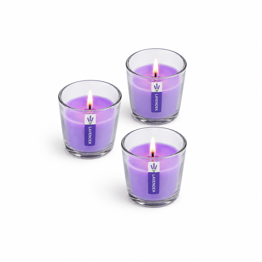 1 designer glass candle