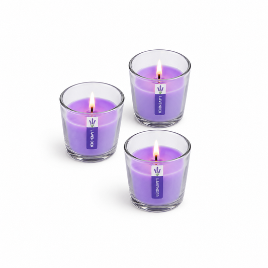 1 designer glass candle
