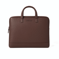Racie Laptop Sleeve With Luggage Strap & Handle - Brown