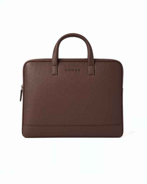 Racie Laptop Sleeve With Luggage Strap & Handle - Brown