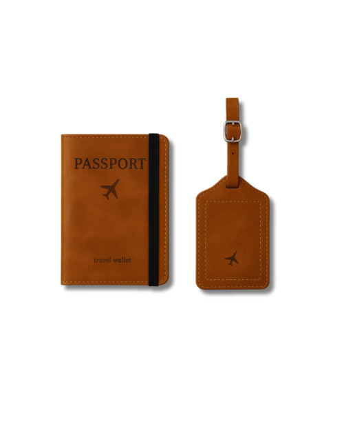 PU Passport Cover & Luggage Tag Combo PU Passport Cover & Luggage Tag Combo