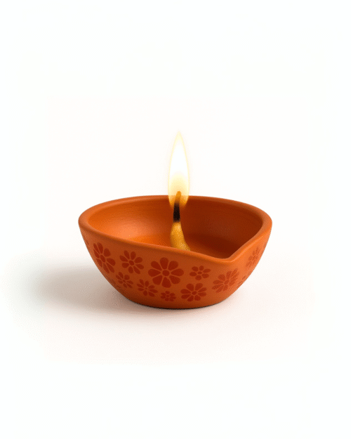 Set of 2 Small Ceramic Diyas Set of 2 Small Ceramic Diyas