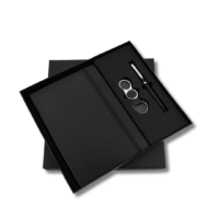 Black Elastic 3 in 1 Pen, Diary &Keychain