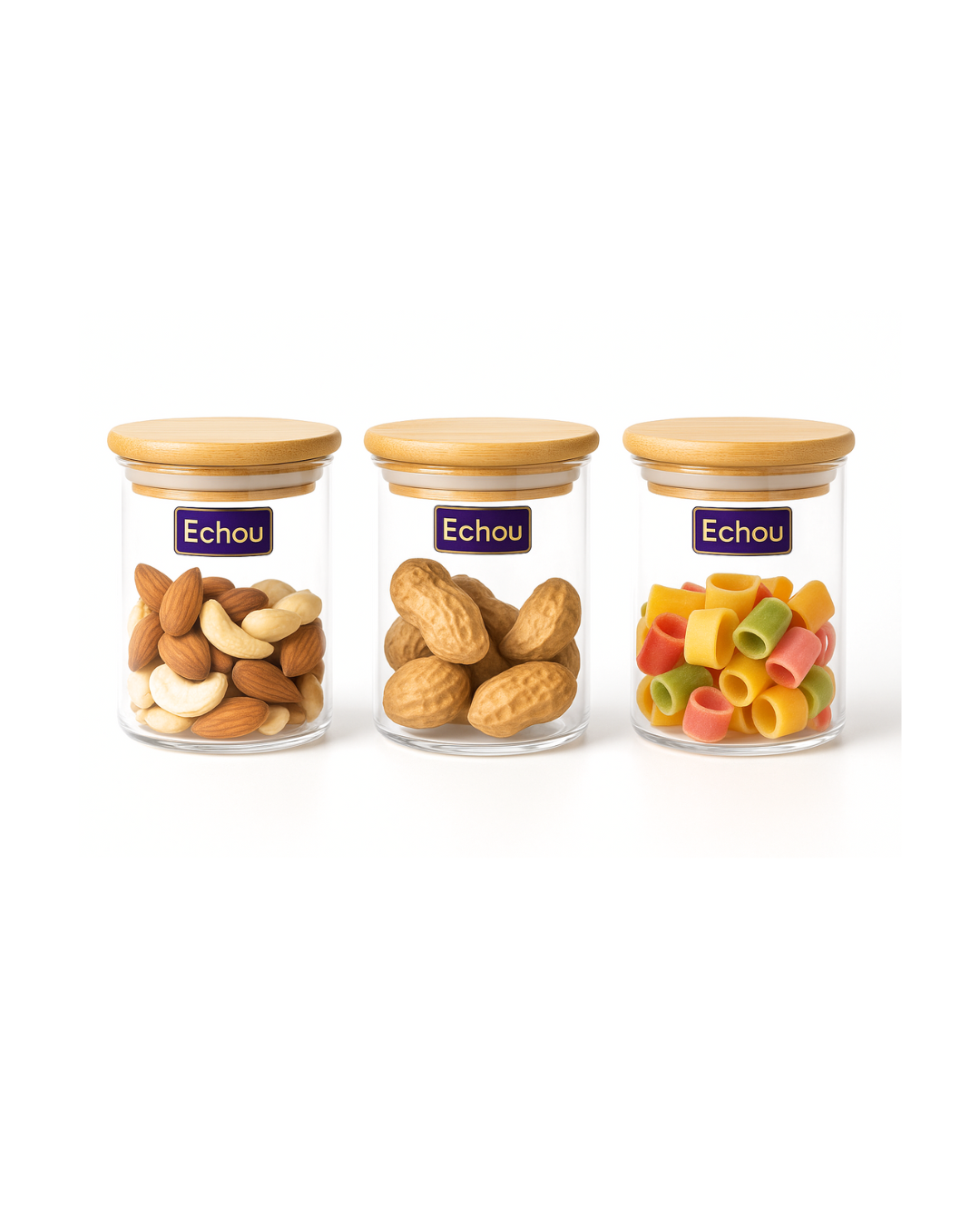 Glass Jar BBlid- 3pcs ( 270ml )