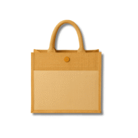 Jute Bag with Canvas Pocket (10x12x5") Jute Bag with Canvas Pocket (10x12x5")