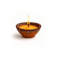 Zest & Zipper Diwali Hamper Ceramic Diya Set (Set of 2 – Small)