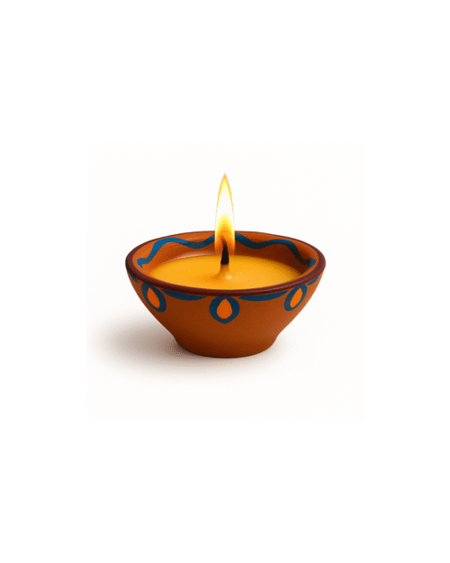 Zest & Zipper Diwali Hamper Ceramic Diya Set (Set of 2 – Small)